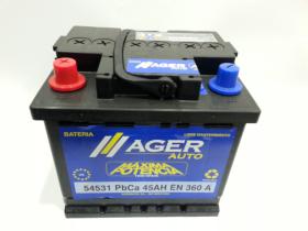 Baterías Ager 54531 - Bateria 45AH/360A  +  IZQ, 207x175x190mm